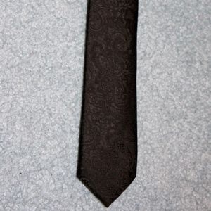 MENS ALFANI BLACK PAISLEY TIE